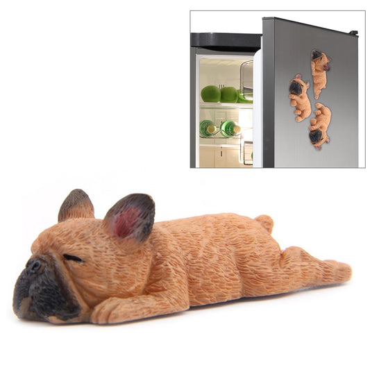 Home Decoration Lovely Rrunk on Sleep French Bulldog 3D Magnetic Buckle Fridge Paste, French Bulldog Magnetic