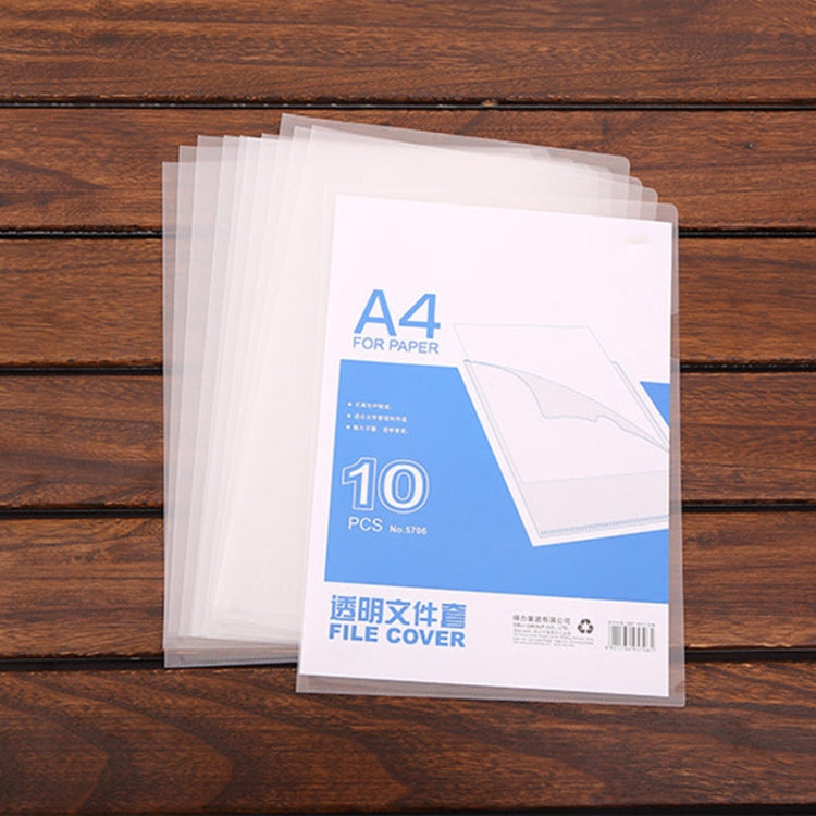 10 PCS Deli Transparent Single Page A4 Folder, Size: 32.1*30.7cm, 32.1x30.7cm