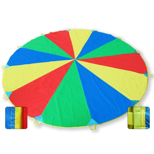 7m Children Outdoor Game Exercise Sport Toys Rainbow Umbrella Parachute Play Fun Toy with 16 Handle Straps for Families / Kindergartens / Amusement Parks, 7m 16 Handle Straps