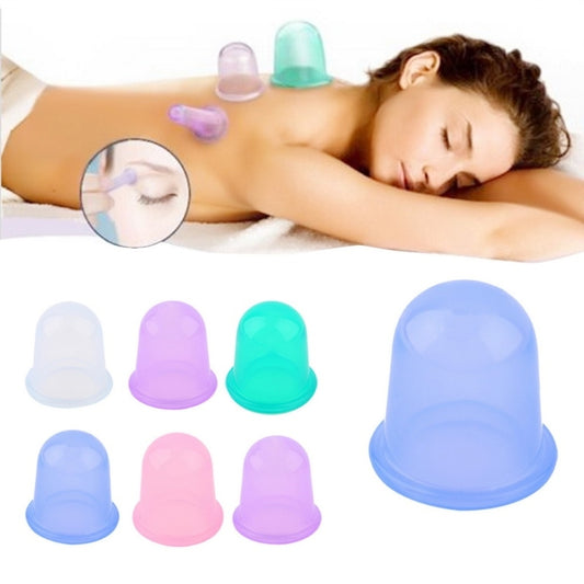 Health Care Body Massage Vacuum Silicone Cupping Cup,Random Color Delivery, 1 PCS