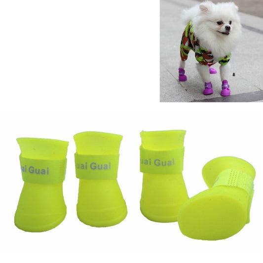 Lovely Pet Dog Shoes Puppy Candy Color Rubber Boots Waterproof Rain Shoes, S, Size: 4.3 x 3.3cm, Size: S 4.3 x 3.3cm S, Size: 4.3 x 3.3cm, Size: S 4.3 x 3.3cm