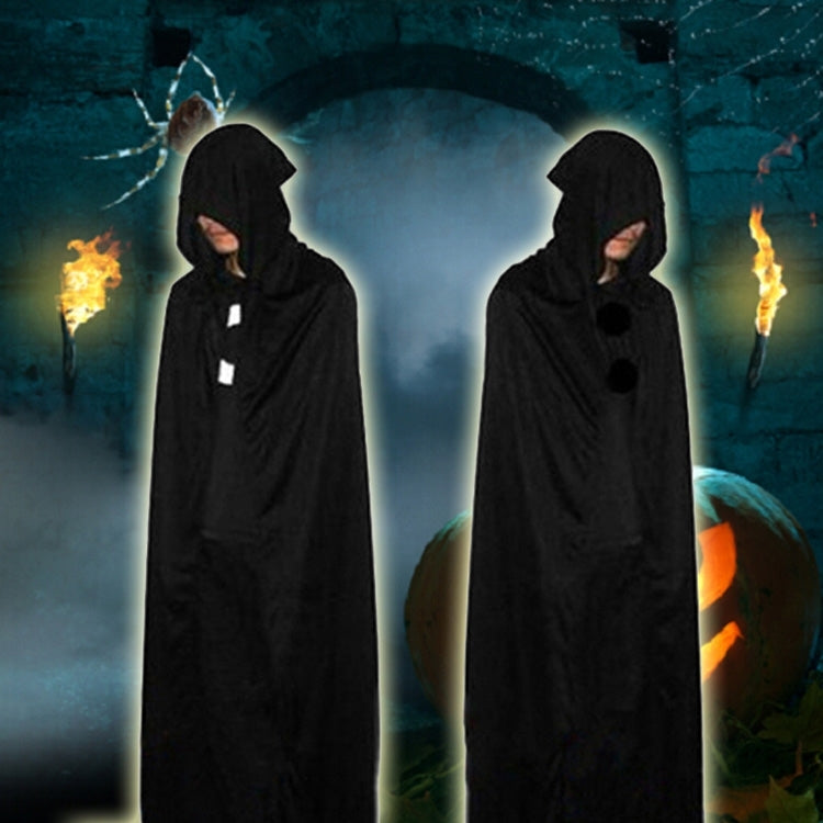 Black hooded face-covering cloak costumes with pointed hood