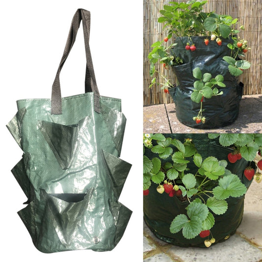 CMD-3 3 Gallon Hanging Strawberry PE Planting Bag Horticultural Flower Planting Bag