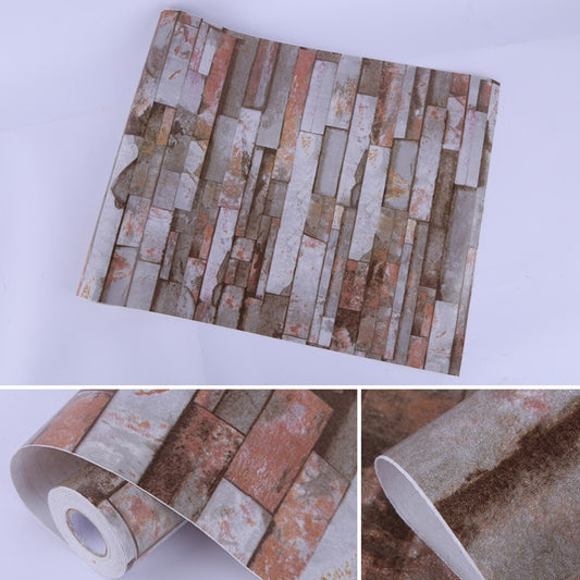 Mica Brick Creative 3D Stone Brick Decoration Wallpaper Stickers Bedroom Living Room Wall Waterproof Wallpaper Roll, Size: 45 x 1000cm, Mica brick