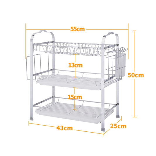 Multi-function Kitchen Stainless Steel Three Layers Flower Shape Steel Sheet Rack Hanging Bowl Dish Holder, Three Layers Flower Shape