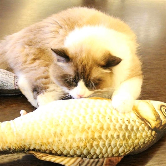 Simulation Fish Toy Funny Cat Toy Fish Stuff Scratching Post Board Toy, Middle Size: 41.0 x 13.5 x 9.0cm, Size: 41.0x13.5x9.0cm