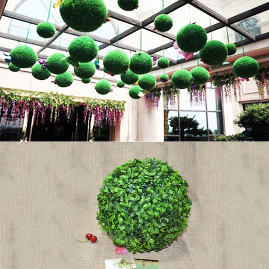 Artificial Aglaia Odorata Plant Ball Topiary Wedding Event Home Outdoor Decoration Hanging Ornament, Diameter: 8.7 inch, 8.7 inch
