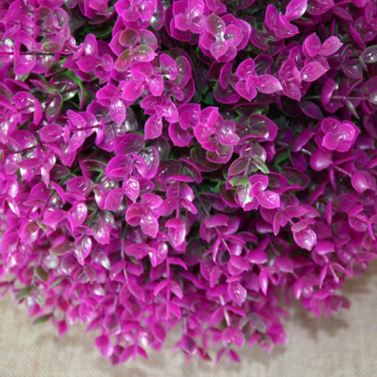 Artificial Purple Eucalyptus Plant Ball Topiary Wedding Event Home Outdoor Decoration Hanging Ornament, Diameter: 15 inch, 15 inch