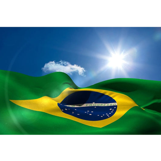Polyester Material Brazil Flag, Size: 150*90cm, Brazil Flag
