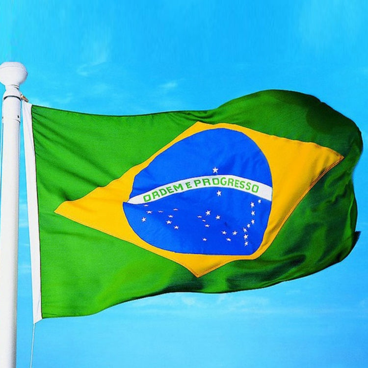 Polyester Material Brazil Flag, Size: 150*90cm, Brazil Flag