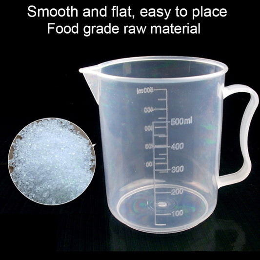 500ml Thin Section PP Plastic Flask Digital Measuring Cup Cylinder Scale Measure Glass Lab Laboratory Tools, 500ml Measuring Cup