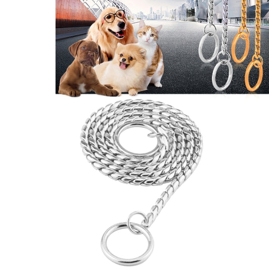 Pet Collars Pet Neck Strap Dog Neckband Snake Chain Dog Chain Solid Metal Chain Dog Collar,Length:35cm, 35cm