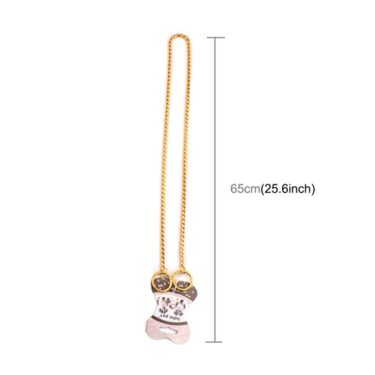 Pet Collars Pet Neck Strap Dog Neckband Snake Chain Dog Chain Solid Metal Chain Dog Collar,Length:65cm, 65cm