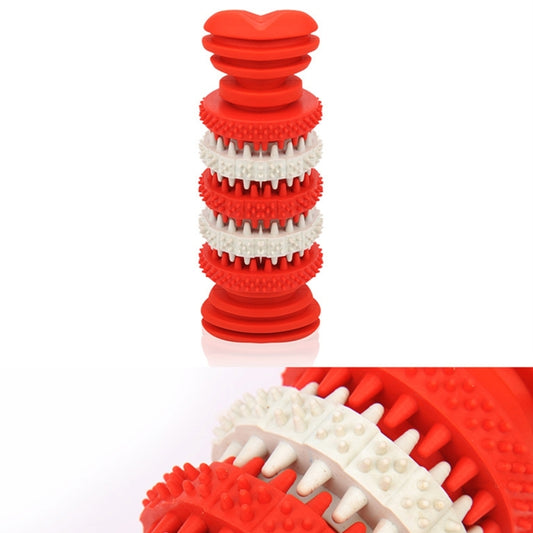 Dog Toy for Pets Tooth Cleaning Chewing Toys of Non-Toxic Soft Rubber , Small Size,Length:12cm, 12cm Red
