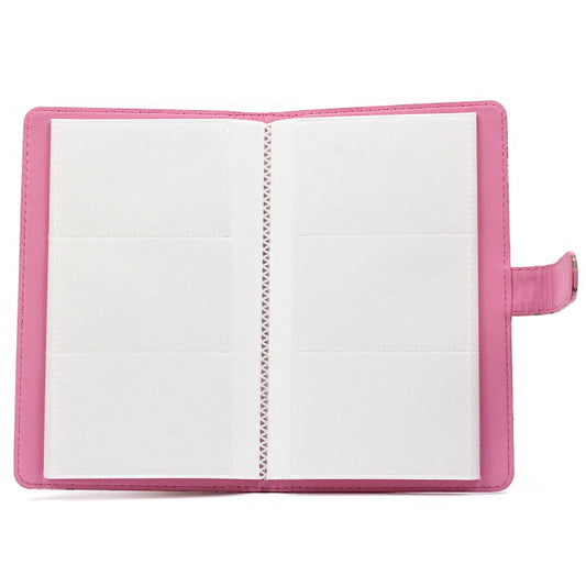 Pink Flamingo Pattern 3 inch DIY PU Mini Creativity Insert Type 32 Pages Exquisite Photo Album for Polaroid, Pink Flamingo
