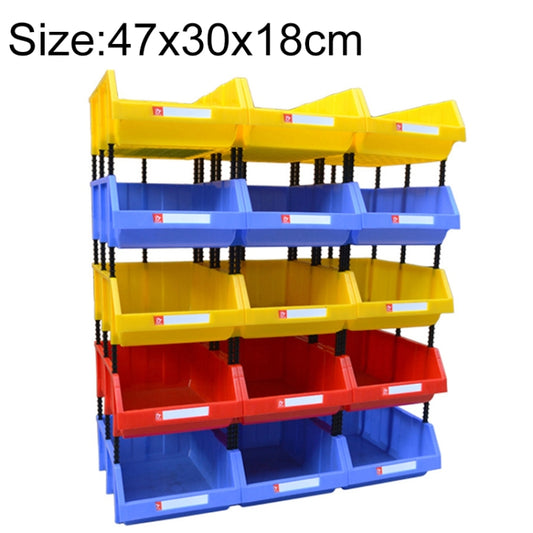 Thickened Oblique Plastic Box Combined Parts Box Material Box, Random Color Delivery, Size: 47cm x 30cm x 18cm, 47cm x 30cm x 18cm