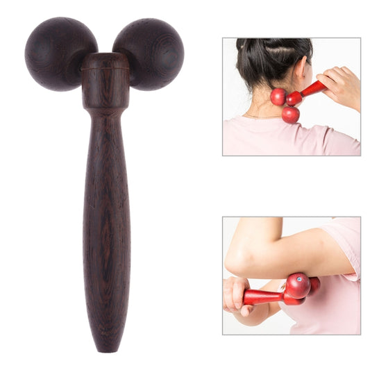 Wenge Solid Wood Manual Roller Massager