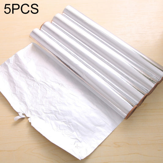5 PCS 5m Bakest Aluminum Tin Foil Paper Barbecue Paper, 5 PCS Barbecue Paper