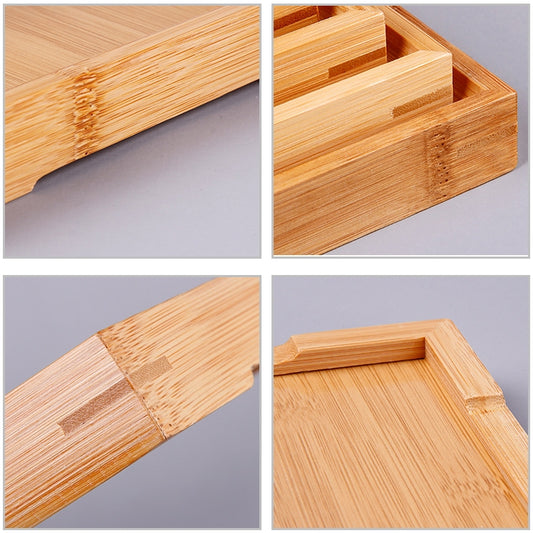 Bamboo Right Angle Tea Tray Tea Table, Size: 44x32cm, Size: 44x32cm