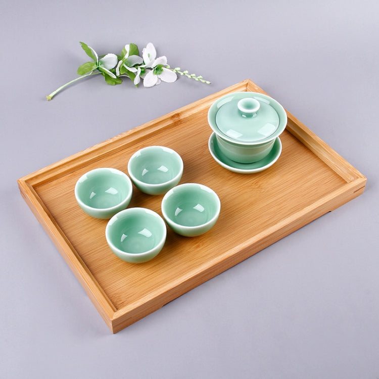 Bamboo Right Angle Tea Tray Tea Table, Size: 41x29cm, Size: 41x29cm
