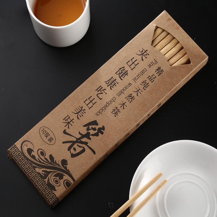Kraft paper chopstick holder with printed label and two wooden sticks