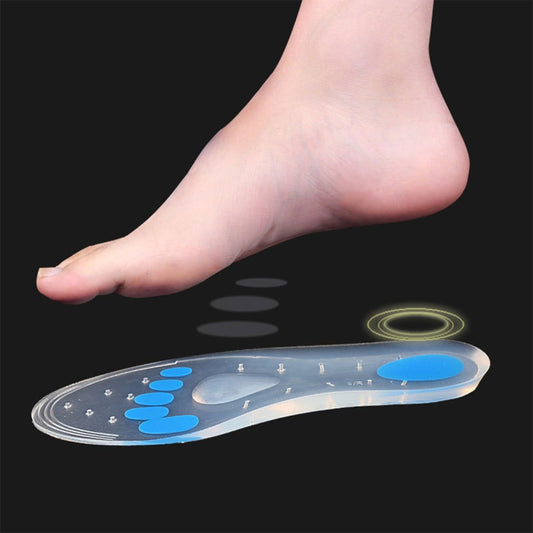 1 Pair Transparent Cushioning Silica Gel Insoles Size: 40-41yards, Size: 40-41yards