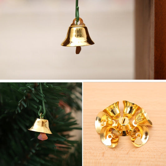 10 in 1 Christmas Decorating Christmas Tree Small Bells Decoration Supplies, Size: 2*2cm, Small Bells Gold, Small Bells Silver