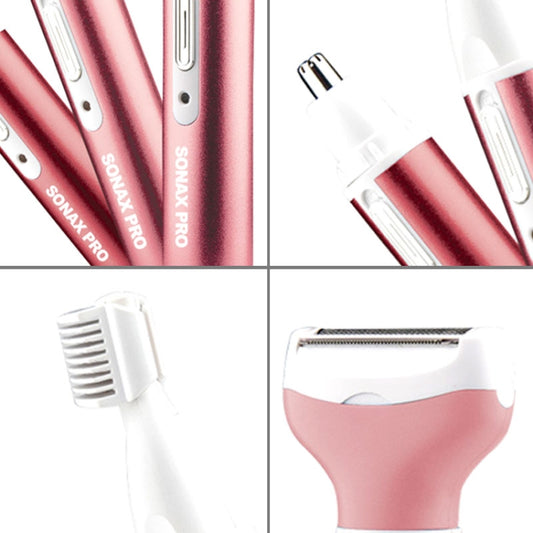 220V 3 In 1 Water Proof Rechargeable Vibrissa Eyebrows Trimmer Body Hair Denuding Machine Set, EU Plug