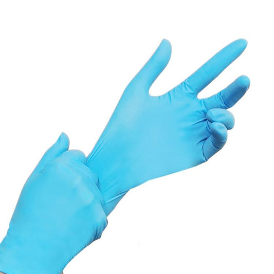 100 PCS Blue Disposable Butyronitrile Gloves Housework Supplies, Size: M, Suitable for Palm Width: 8cm-9cm, Size: M