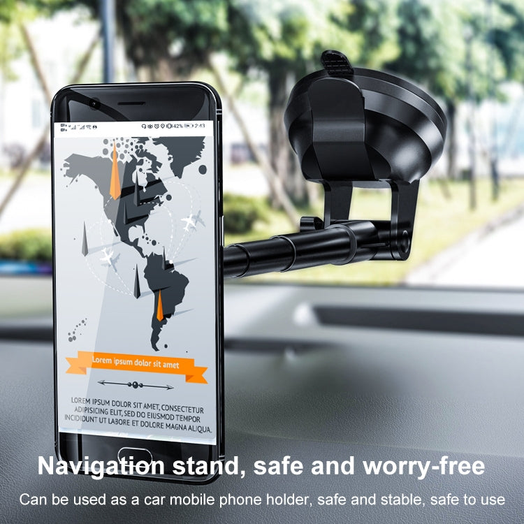 Magnetic navigation car phone holder with rotating mount, black