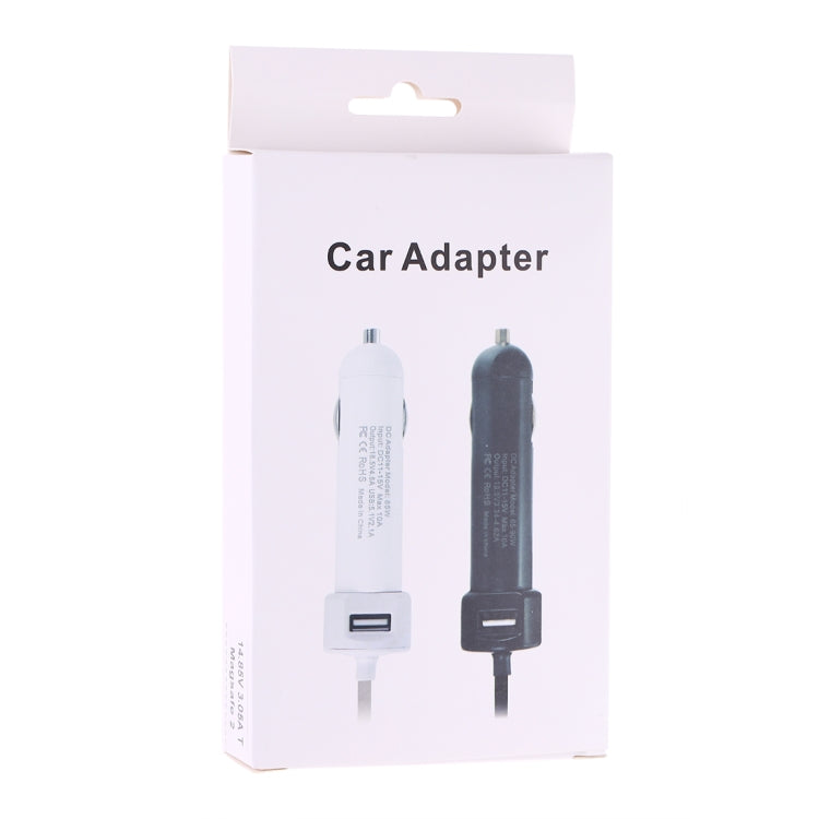 Car Adapter retail box showing white car charger and black adapter