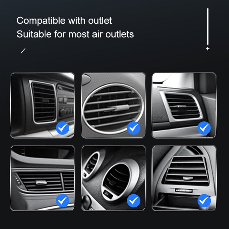 Car air vent holder compatible with most vent styles, vent outlet bracket