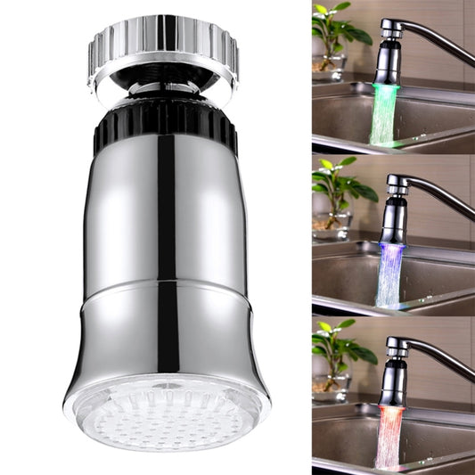 SDF2-B5 1 LED Temperature Sensor RGB LED Faucet Light Water Glow Shower, Size: 78 x 30mm, Interface: 22mm (Silver), SDF2-B5