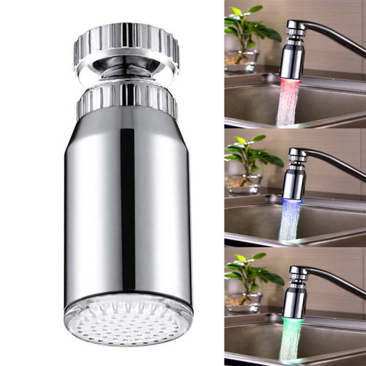 SDF2-B13 1 LED Temperature Sensor RGB LED Faucet Light Water Glow Shower, Size: 78 x 30mm, Interface: 22mm (Silver), SDF2-B13