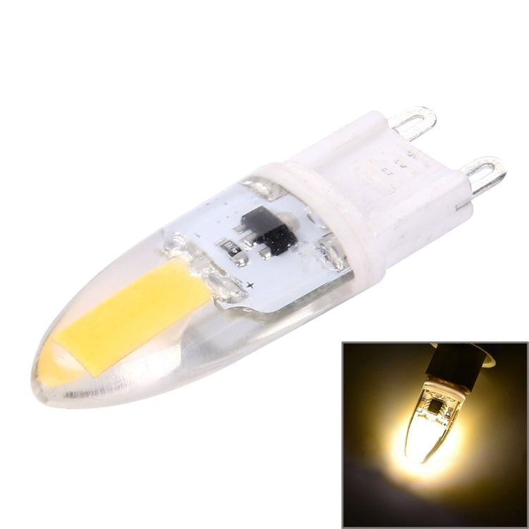 G9 silicone dimmable SMD 1505 LED bulb glowing warm white light with two pins