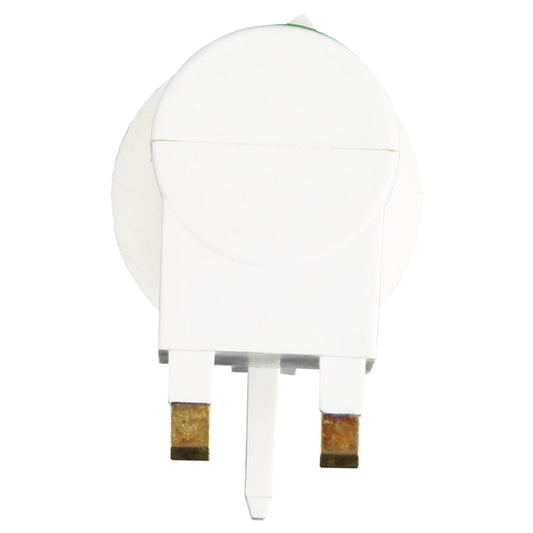 White E27 lamp holder adapter rear view with four plug contact pins