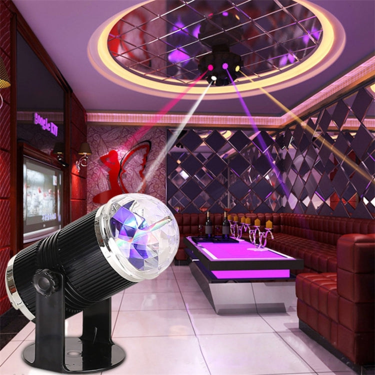 3W Mini Rotating Magic Ball LED Stage Light EU Plug, EU Plug
