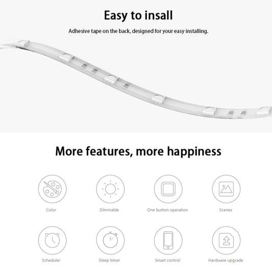 Original Xiaomi Youpin Yeelight Smart WiFi APP Remote Control Extension LED Strip Light, Length: 1m