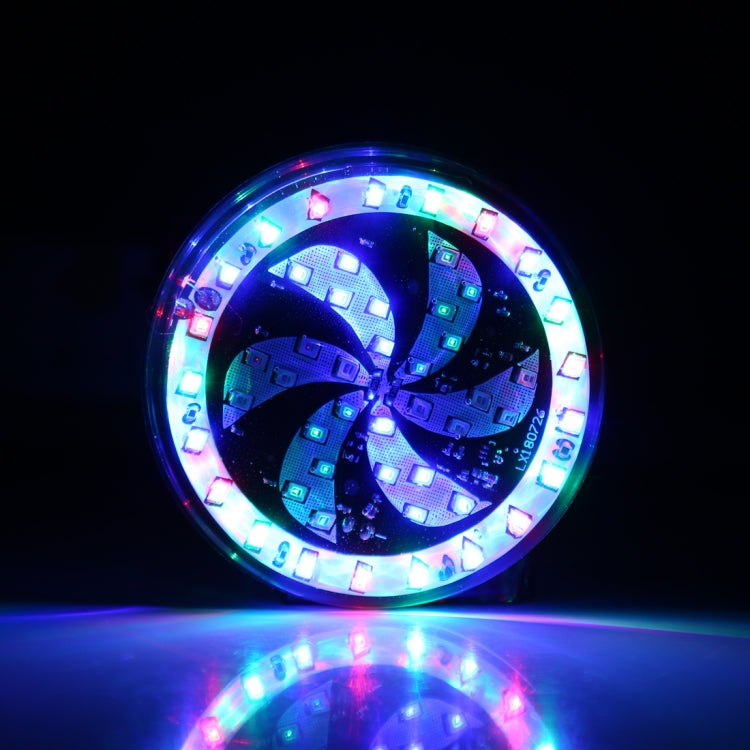 RGB motorcycle angel eye LED ring lit in blue and multi-color, circular halo glow