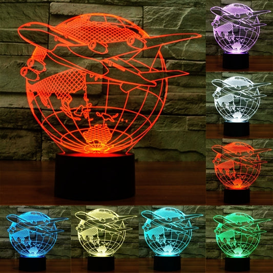 7 Colour Discoloration Creative Visual Stereo Lamp Desk Lamp Night Light, Fly out of Asia Style