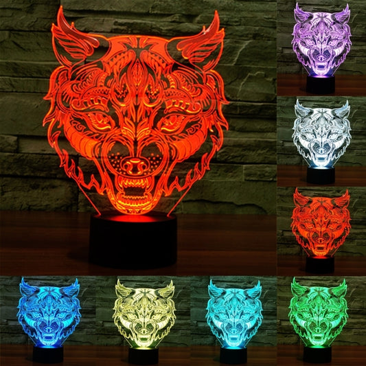 7 Colour Discoloration Creative Visual Stereo Lamp Desk Lamp Night Light, Leopard Shape