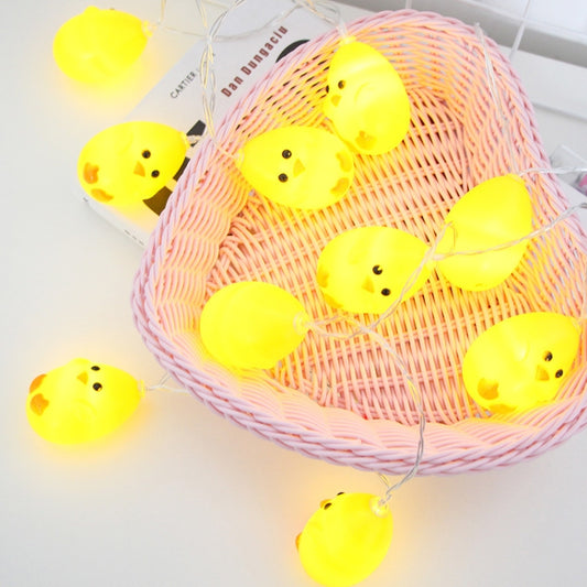 Cute Yellow Chicken Type 1.5m 10 LEDs Battery Decorative Lamp Easter Holiday Household Party Decorative Light, Chicken