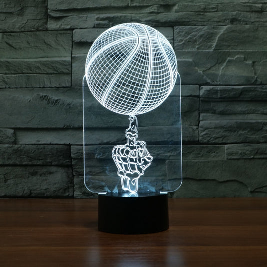 Basketball Black Base Creative 3D LED Decorative Night Light, Powered by USB and Battery, Powered by USB and Battery