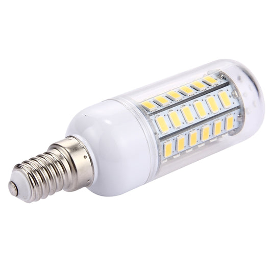 LED bulb with E26 screw base and white housing, side view of LED array