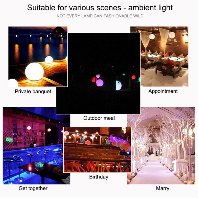 USB color-changing LED night light with glowing white globe and colored light dots