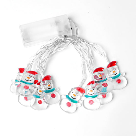 1.5m 10 Lights Christmas Snowman LED Decorative Light String, Christmas Snowman