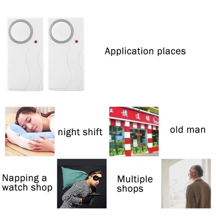 Home security wireless remote siren alarm with magnetic door/window sensors