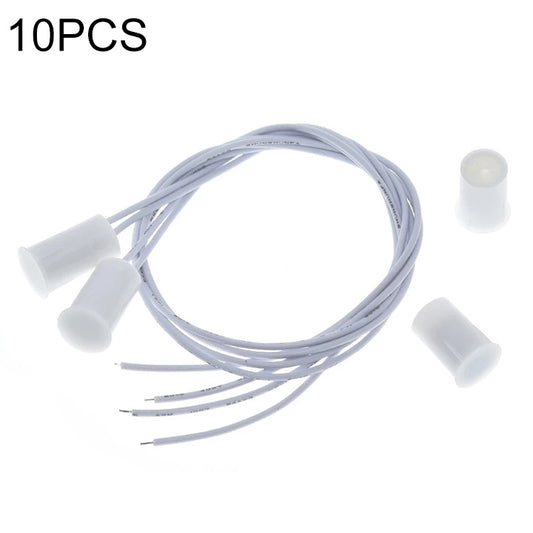 Door magnetic sensor switch set with wired probes and sensor caps, RC-33, 10 pcs