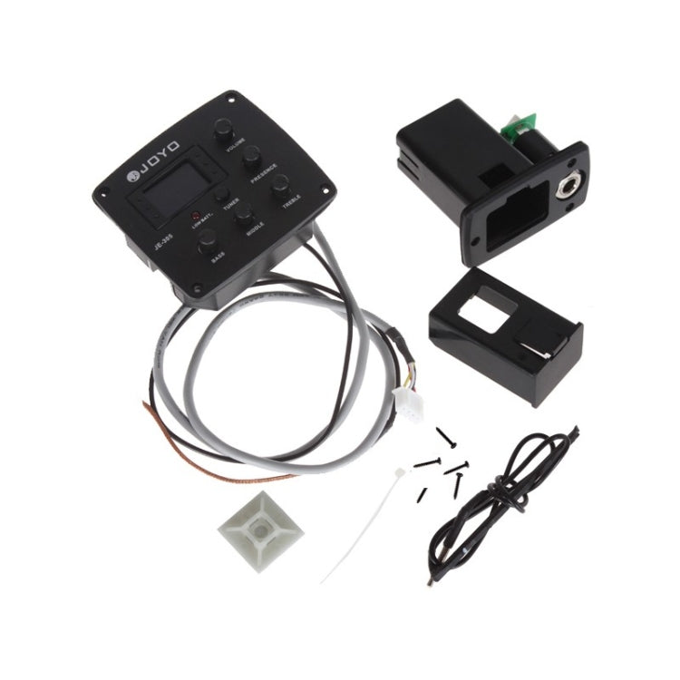 JOYO JE-305 preamp tuner EQ kit with bracket, socket, cables and included accessories