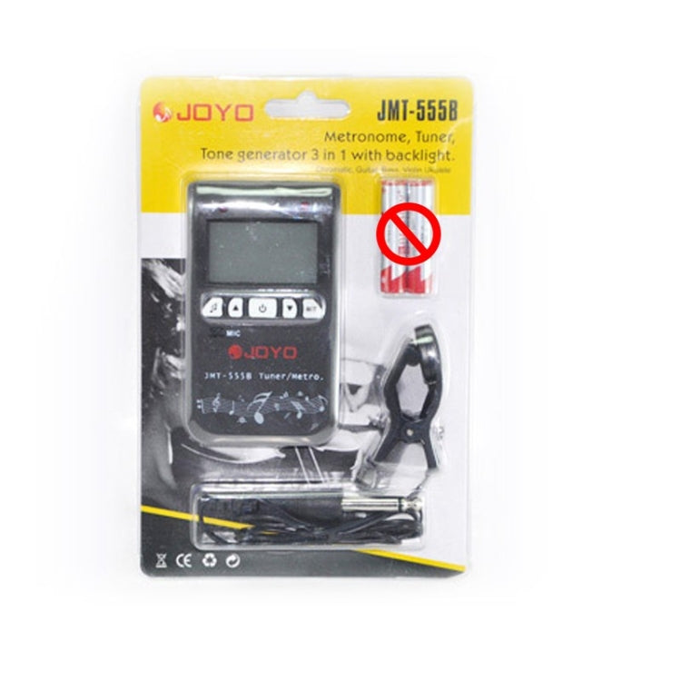 Retail package for JOYO JMT-555B tuner metronome kit with tone generator and accessories